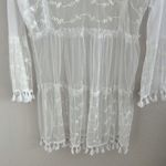 Coconut Bay White Mesh and Lace Boho Swim Beach Cover Up Dress Tunic Medium Photo 4
