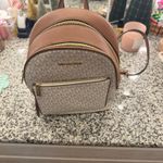 Michael Kors Micheal Kors bag backpack white brown logo MK Photo 4