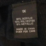 NWT SZ 1X BLACK SWEATER Soft DRESSY TO CASUAL SEE DESCRIPT BELOW NECKLACE Photo 11