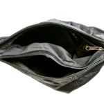 Vintage Stone Mountain Black Leather Shoulder Bag Handbag Made USA Photo 6