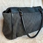 Gucci Abbey Black Denim Canvas Satchel Shoulder Bag Photo 2
