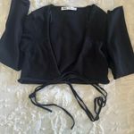 ZARA  Wrap Cardigan Sweater Knit Tie Cropped Photo 0