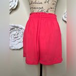 BCBGeneration Bright Coral Elastic Waistband High Waist Shorts Size Medium Pink Photo 12