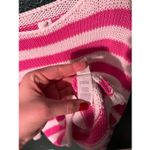 Aerie  Pink and White Striped Sweater Size Medium Photo 2