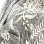 Soft Surroundings  Lacey Embroidered Gray Button-Up Shirt Size Small Photo 8