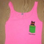 Hooters Pastel Pink Tank Owl Pocket Soft Stretchy Small Photo 2