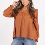 Hayden EUC brownish orange top size L Photo 4