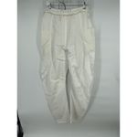 Anthropologie  Pilcro Tucked-Knee Tapered‎ Trousers Linen Size 29 White Photo 2