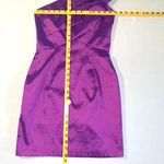 Jessica McClintock  Womens Purple Shimmery Ruffle One Shoulder Mini Dress 8 Photo 12