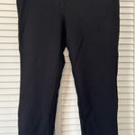 SAK FIFTH AVENUE Black Straight Leg Ankle Pants Womens Size 12 Stretch Photo 0