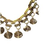 Belle Badgley Mischka  Gold Tone Chain Link Necklace Glass Dangles 21" NWT Photo 1