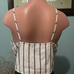 Timing White with Black stripes Crop Top Strapless with Size XL. Photo 1