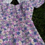 Forever 21 Sweetheart Tea Party Puff Sleeve Purple Dress Photo 1