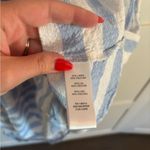 Casa Cabana Diane Stripe Linen Blend Midi Dress Size Small Coastal Beach Resort Blue Photo 4