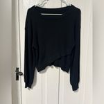 Lululemon Reversible Crossover ribbed Black medium weight crewneck sweater Photo 2