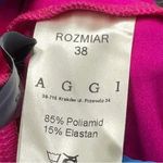 NWT Aggi by Halewski Gia Plastic Pink Pants Leggings Stretchy Neon Sz Medium 38 Photo 5