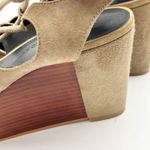 Rebecca Minkoff Tan Suede Ankle Lace Wedge Sandals, Size 8 Photo 13