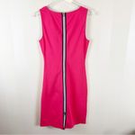 Kenneth Cole  Size 10 Guava Hot Pink Ruched Exposed Back Zip Dress Photo 2