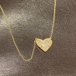 Kendra Scott Ari Heart Gold Rose Quartz Necklace Photo 3