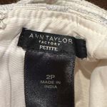 Ann Taylor Factory Ivory W Silver Vertical Strips & Dots SZ 2 Great Condition Photo 7