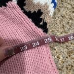 JustFashionNow Pink Patterned Chunky Knit Cardigan Sweater Wool XXL Photo 9