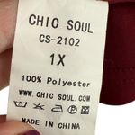 Chic Soul Red Sequin Long Sleeve Party Cocktail Shift Dress Plus Size 1X Holiday Photo 11