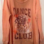 Aerie Offline by  Shirt‎ Womens Peach Pink Dance Club Waffle Knit Thermal Small Photo 2