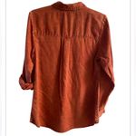 Soft Surroundings  button front shirt burnt Orange lyocell Medium Photo 1