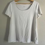 Old Navy 🦋 Soft White Tee Basic Classic Neutral Short Sleeve T-Shirt Scoop Neck Photo 0
