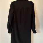 Kate Spade  black rosette shift shirt silk dress size 0 Photo 3
