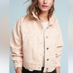 Maeve  by Anthropologie jean jacket cropped animal print Large Photo 3