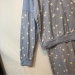 Splendid Blue and White Star Pattern Long Sleeve Pajama Pants Cozy Lounge Set Photo 4