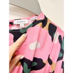 Rhode Maryn Blouson Sleeve Ruffle Mini Dress Braided Tie Waist Rose Bloom XS Pink Photo 5