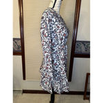 ZARA  Medium Floral Boho Textured Dress w. key hole and cut outs on neckline Photo 8