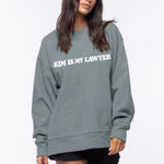 Talentless Is Kim My Lawyer Crewneck Dusty Blue Size XXL Photo 0