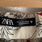 ZARA Floral Tropical Print Knotted Midi Skirt Small Photo 5