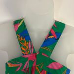 J.Crew  Women's Printed Tiered Halter Midi Dress Bright Clover Tropical 0 P New Photo 7