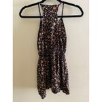Mossimo Floral Smocked Waist Dress Womens XS Tie Front Sleeveless Black Photo 6
