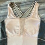 Gaiam  Pink Gray Tank Top Built in Sports Bra Crossback Size Small GUC #4797 Photo 1