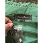 Buxom Curvy Maxi Dress Button Up Tiered Layered Ruffles Sz 3X Boho NWOT READ Green Photo 7