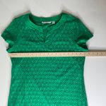 Isaac Mizrahi Live! Green Lace Crochet Knit Shift Dress Medium Preppy Church Photo 5