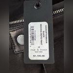 Rag and Bone NWT $1195  Black Sedona Moto Real Leather Pants 12 Photo 7