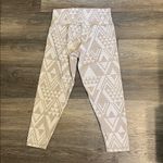 Aerie Chill Play Move Aztec Design Tan & Cream Athletic Leggings Size XL Photo 2