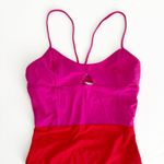 Summersalt [] The Swan Dive Colorblock Hibiscus Lava Pink One Piece Swimsuit Sz 8 Photo 4