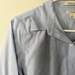 L.L.Bean blue light button down long sleeved cotton shirt wrinkle free formal Photo 1