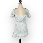 Stylestalker Kelly Mini Dress Women's Med White Blue Puff Sleeves Ruffle RTR Photo 4