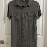 Lulus LULU’S Oxford Comma Olive Green Mini Shirt Dress Women’s size XS Photo 1