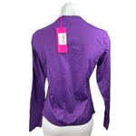 Terez  NWT Women Purple Round Neck Long Sleeve Activewear Sports T-Shirt Top Sz L Photo 1