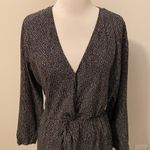 & Other Stories & Other Stories Black White Printed Faux Wrap Dress Photo 3