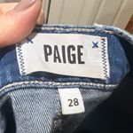 Paige  Maternity Jeans Size 28 Blue Straight Leg Stretchy Panel Photo 5